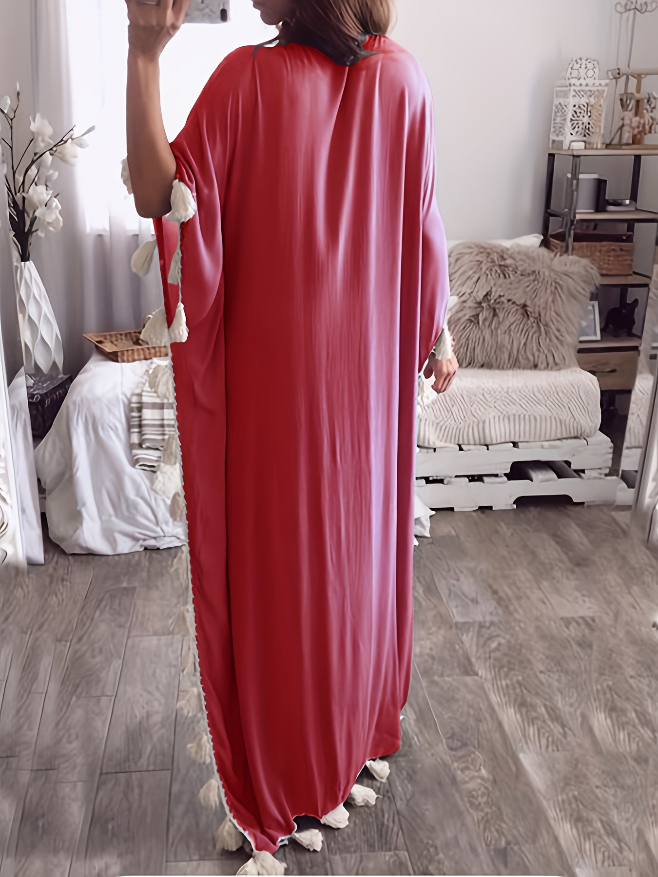 Caftan Femme à pompons