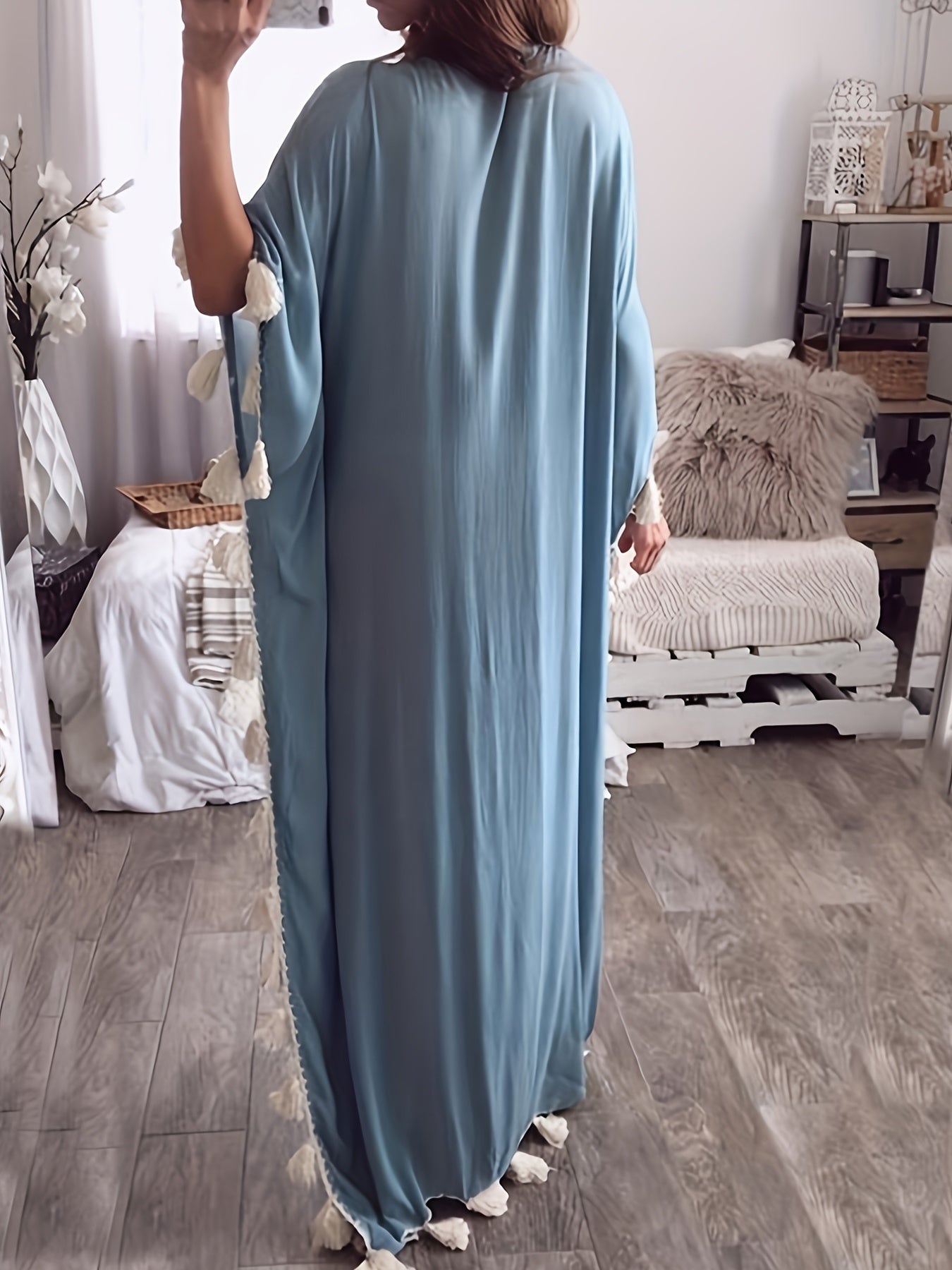Caftan Femme à pompons