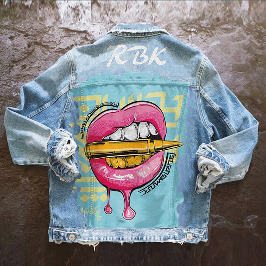 Veste en jean Destroy Street'Art