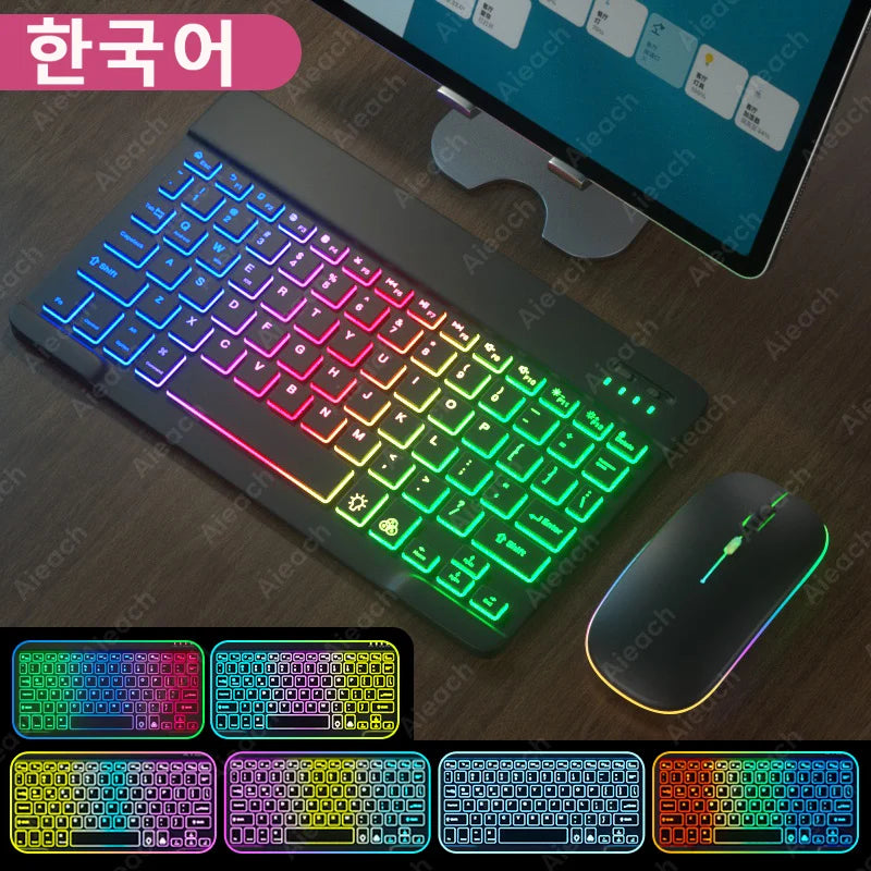 Clavier lumineux sans fil avec sa souris