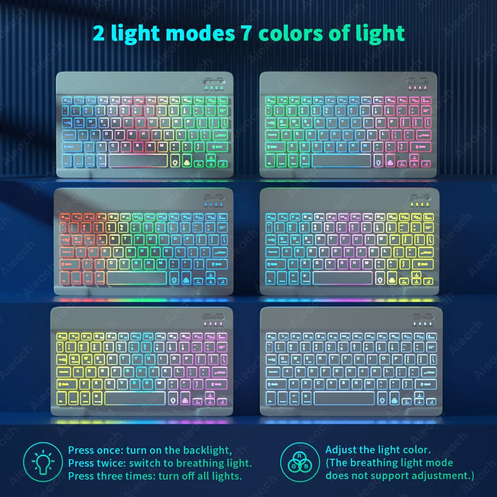 Clavier lumineux sans fil avec sa souris