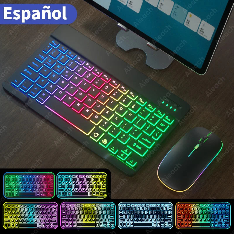 Clavier lumineux sans fil avec sa souris