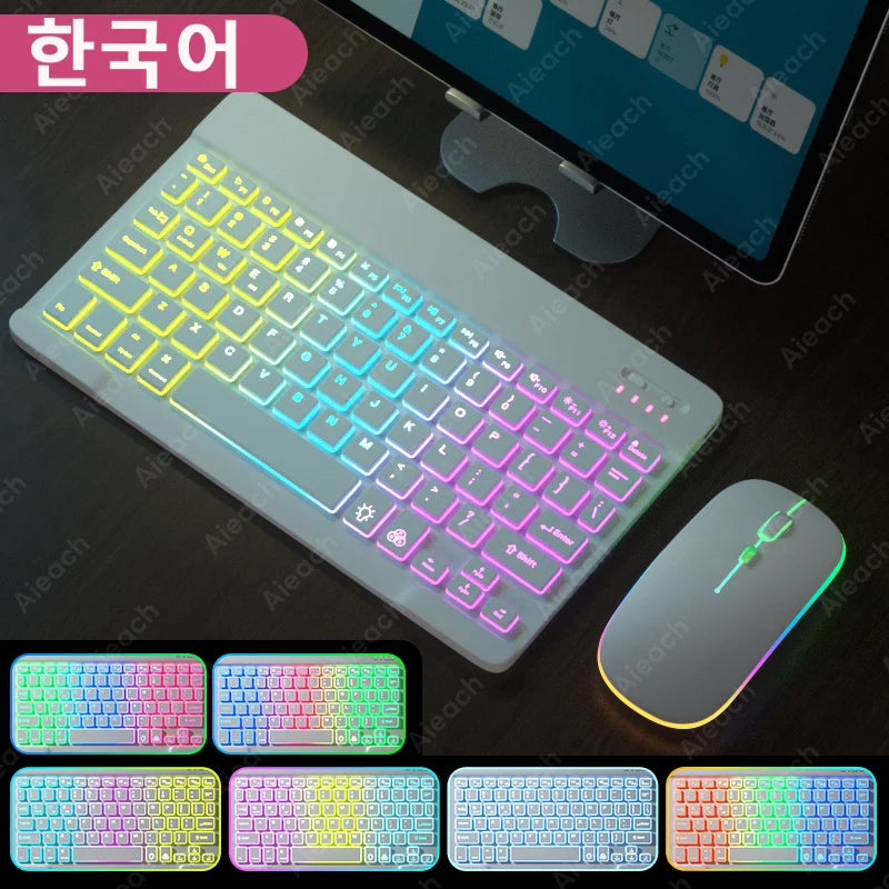 Clavier lumineux sans fil avec sa souris