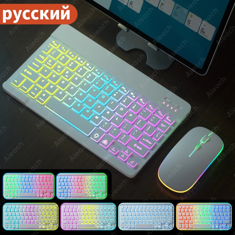 Clavier lumineux sans fil avec sa souris