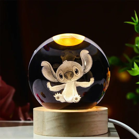 Lampe de chevet Boule de cristal 3D