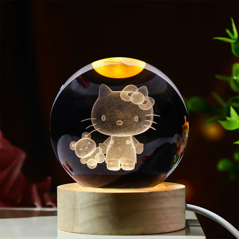 Lampe de chevet Boule de cristal 3D