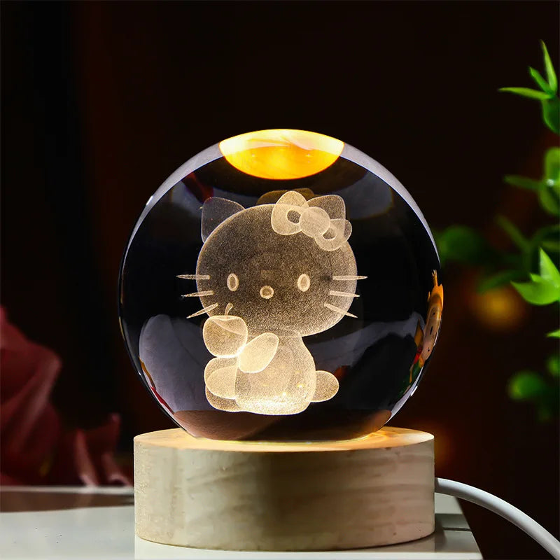 Lampe de chevet Boule de cristal 3D