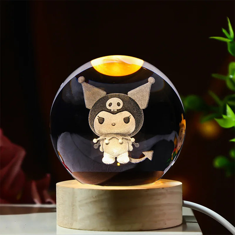 Lampe de chevet Boule de cristal 3D