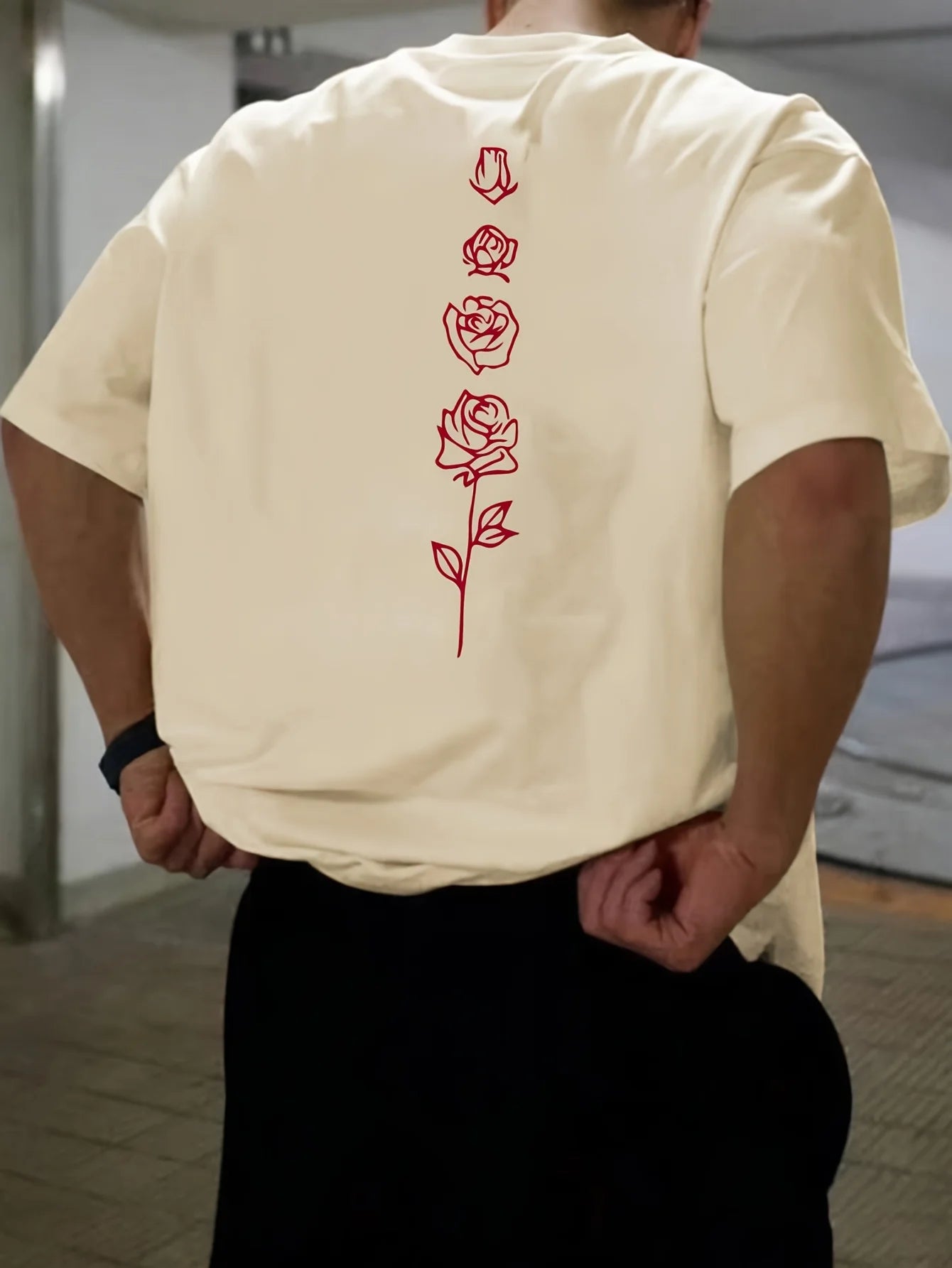 T-Shirt Hommes LOOSE RED ROSE