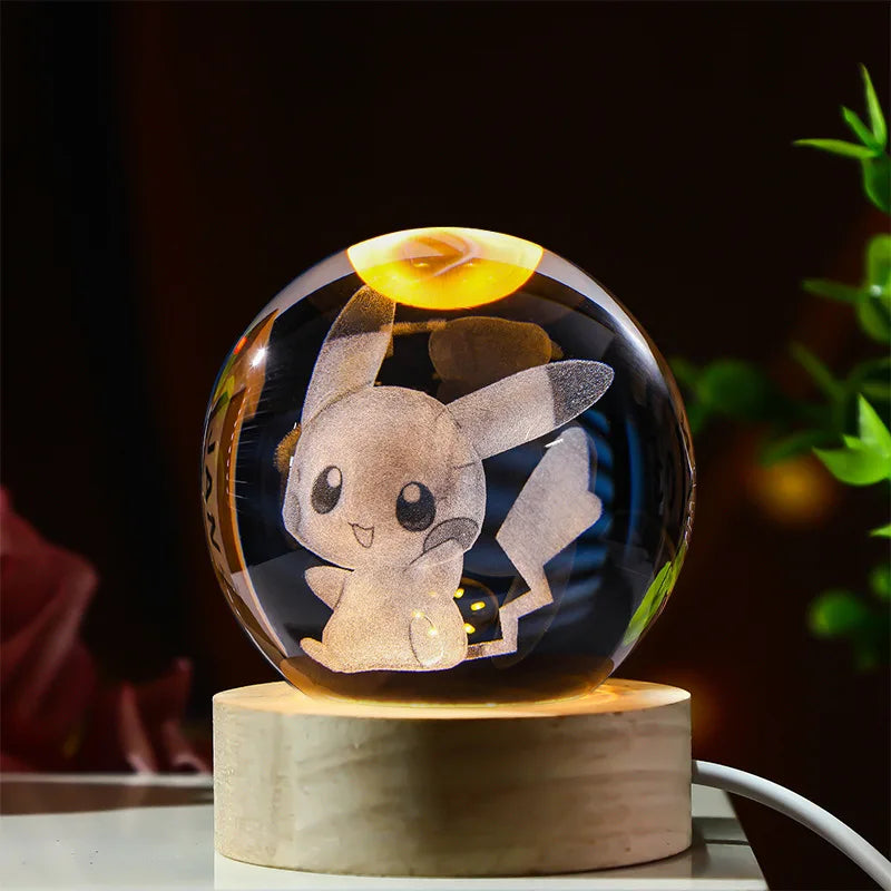 Lampe de chevet Boule de cristal 3D