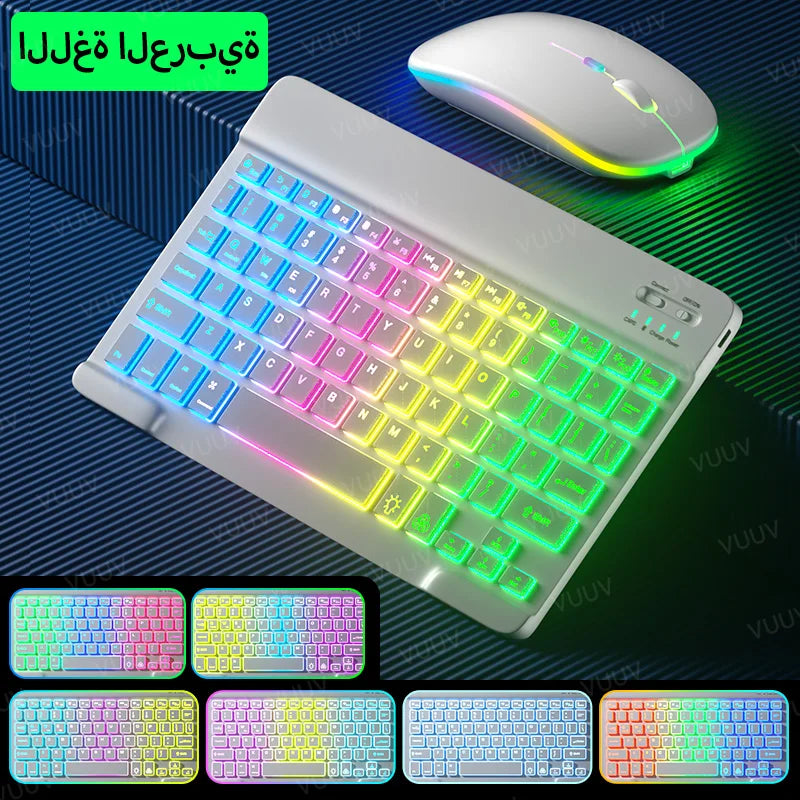 Clavier lumineux sans fil avec sa souris