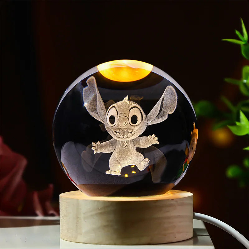 Lampe de chevet Boule de cristal 3D