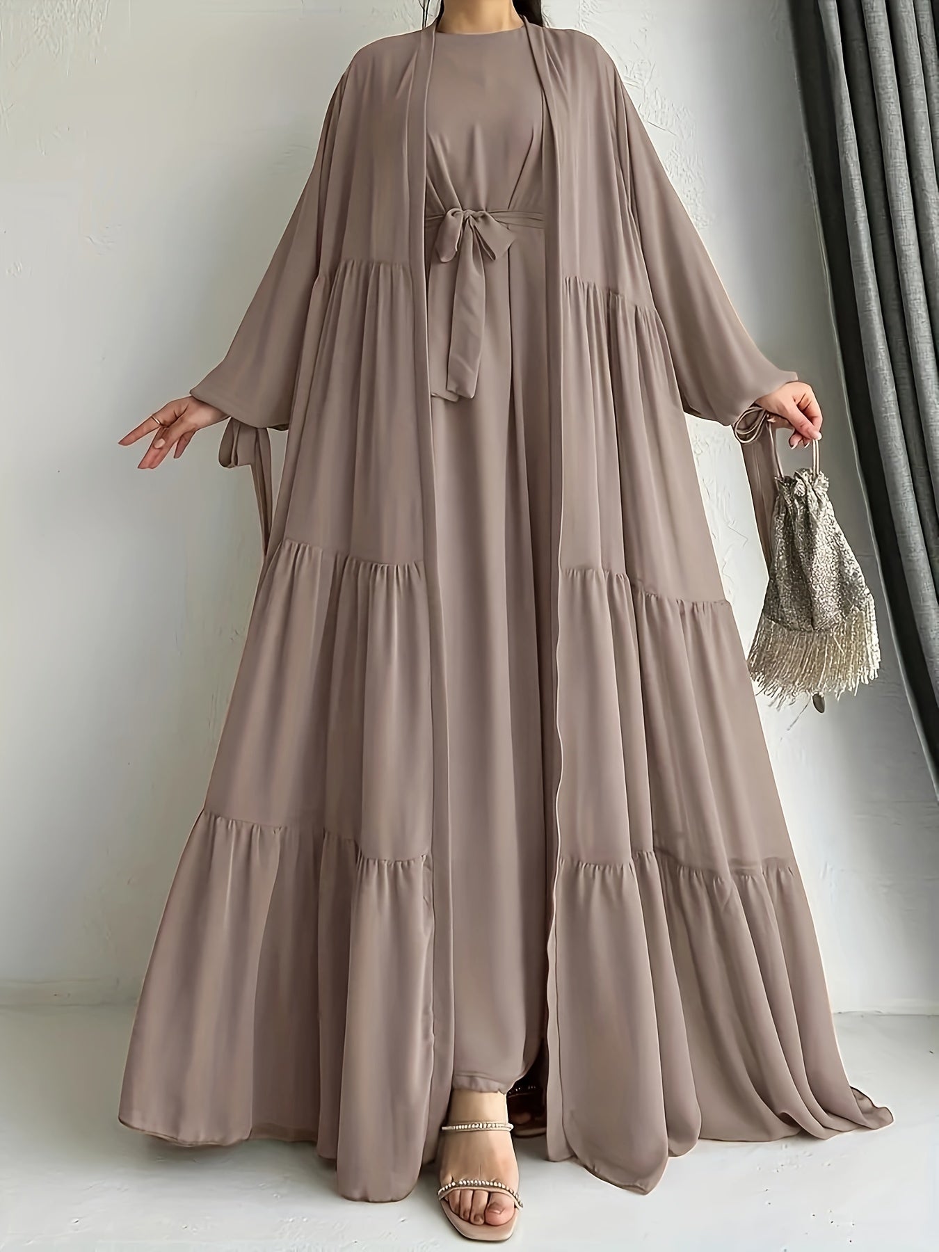 Ensemble Abaya avec gilet